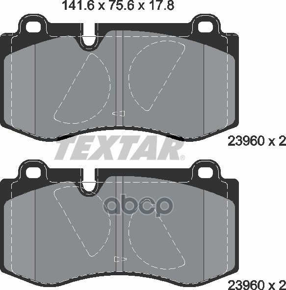 Колодки передние с противошумной пластиной Q+ MB W211 W221 05-> TEXTAR 2396001 Textar арт. 2396001