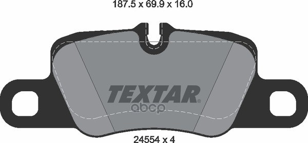 Колодки задние AUDI Q7/PORSCHE Cayenne/VW Touareg 2010-> TEXTAR 2455402 Textar арт. 2455402