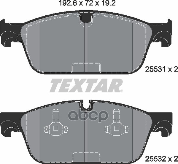 Колодки передние с противошумной пластиной Q+ MB W166 ML/GL 2011-> AMG-пакет TEXTAR 2553101 Textar арт. 2553101
