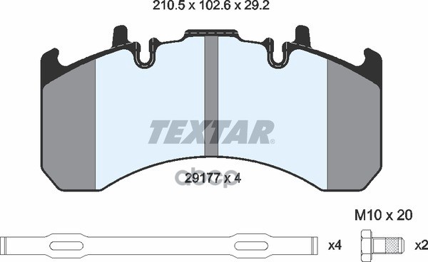 Колодки Тормозные Дисковые | Зад | Textar арт. 2917705