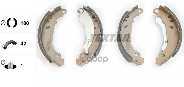 Колодки Тормозные Барабанные Задн Renault: Clio Ii 98-, Clio Ii Фургон 98-, Thalia 98- Textar арт. 91053700