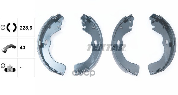 Колодки Тормозные Барабанные Компл. 626 Mk V (Gf) 626 V (Gf) 626 V Break (Gw) 626 V Hatchback (Gf) 6 Textar арт. 91055500