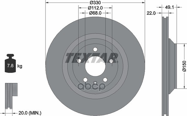 Диск Тормозной Задние Audi A6 (4F2, C6),A6 Avant (4F5, C6),A6 Stufenheck (4F2, C6),A6 Saloon (4F2, C6),A6l Stufenheck (4F2, C...