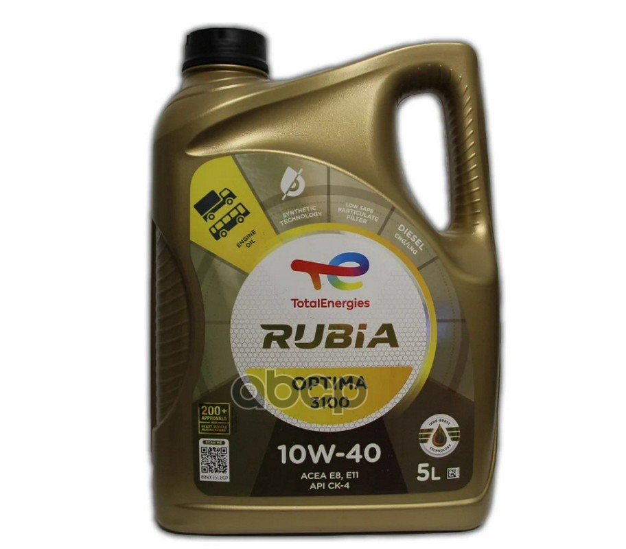Масло дизельное TOTAL RUBIA OPTIMA 3100 10W-40 5л 228919 TotalEnergies арт. 228919