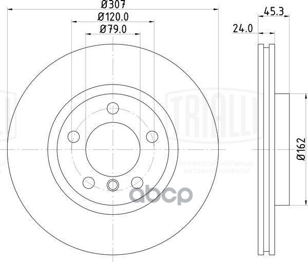 Диск Торм. Для А/М Mini Countryman (10-)/Paceman (12-) Перед. D=307 (Окраш.) | Перед | Trialli арт. DF266005