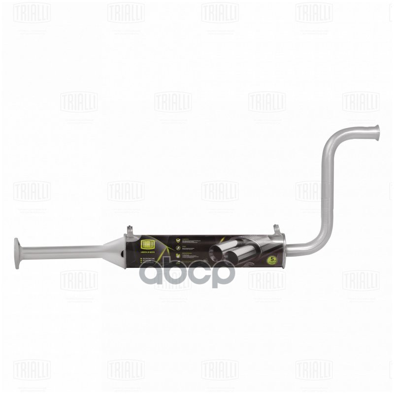 Глушитель Лада 2108 доп. (резонатор) под кат. усил. фланец (алюм. сталь) (EAM 0108s) Trialli арт. EAM0108S