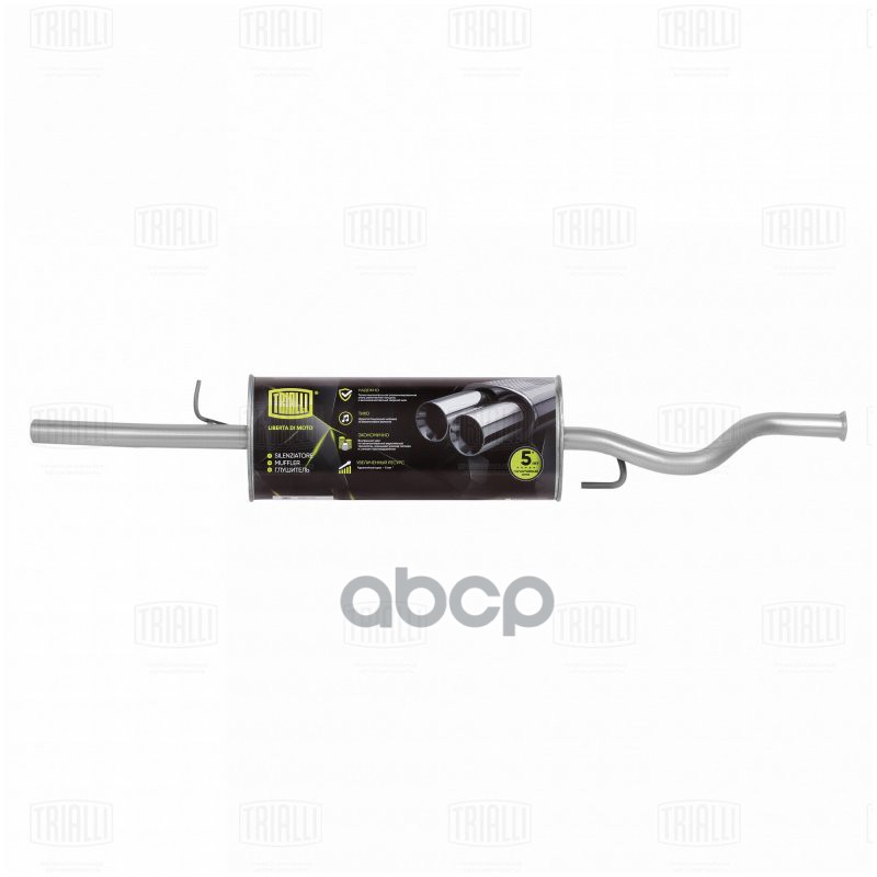 Глушитель Лада 2110, 2111, 2112 осн. с 2007 г. в. (алюм. сталь) (EMM 0109) Trialli арт. EMM0109