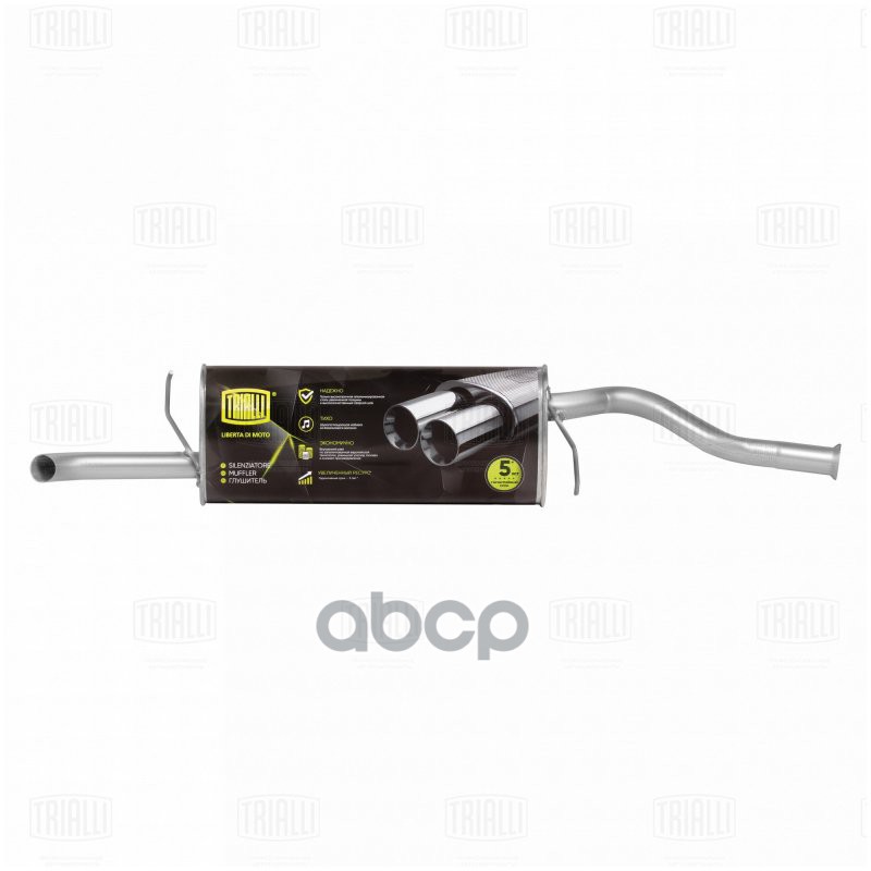 Глушитель Лада Granta (10-) осн. (алюм. сталь) (EMM 0117) Trialli арт. EMM0117