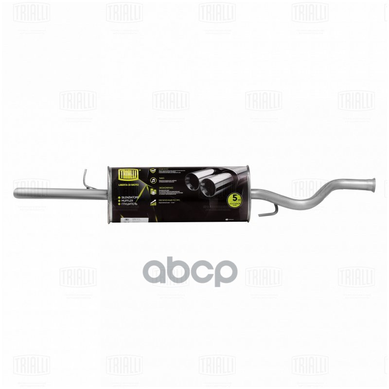 Глушитель Лада 2170 Priora осн. (алюм. сталь) (EMM 0121) Trialli арт. EMM0121