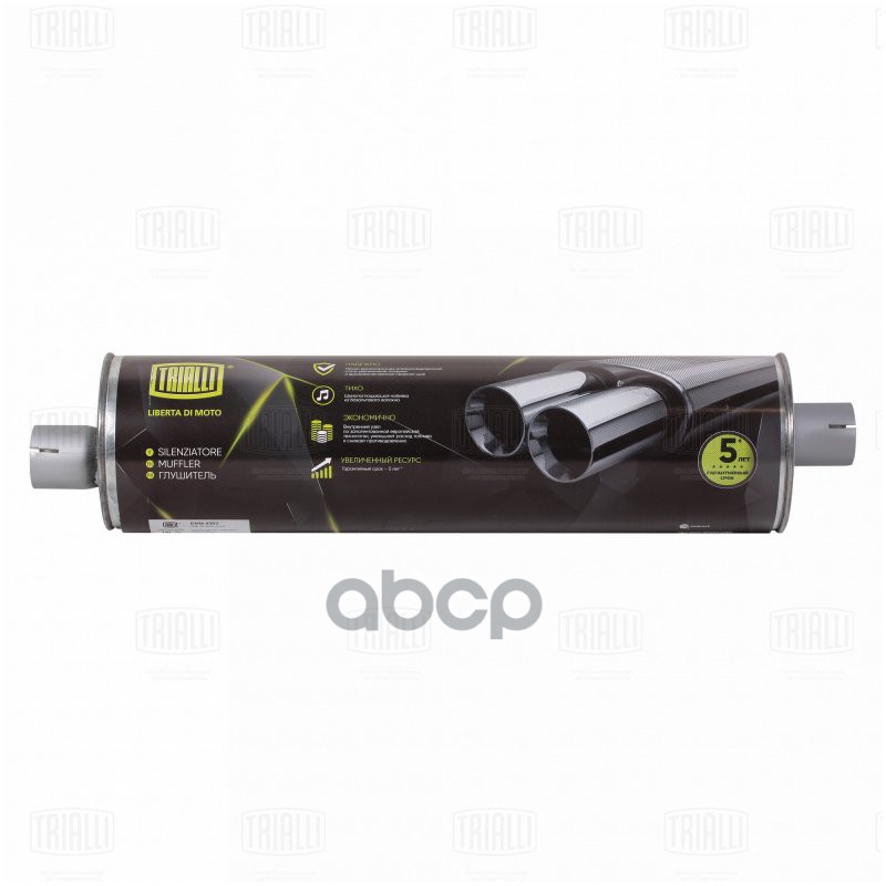 Глушитель ГАЗ 3302 осн. с/о (алюм. сталь) (EMM 0303) Trialli арт. EMM0303