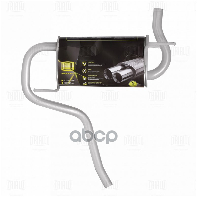 Глушитель Renault Duster (10-) 4WD осн. (алюм. сталь) (EMM 0904) Trialli арт. EMM0904