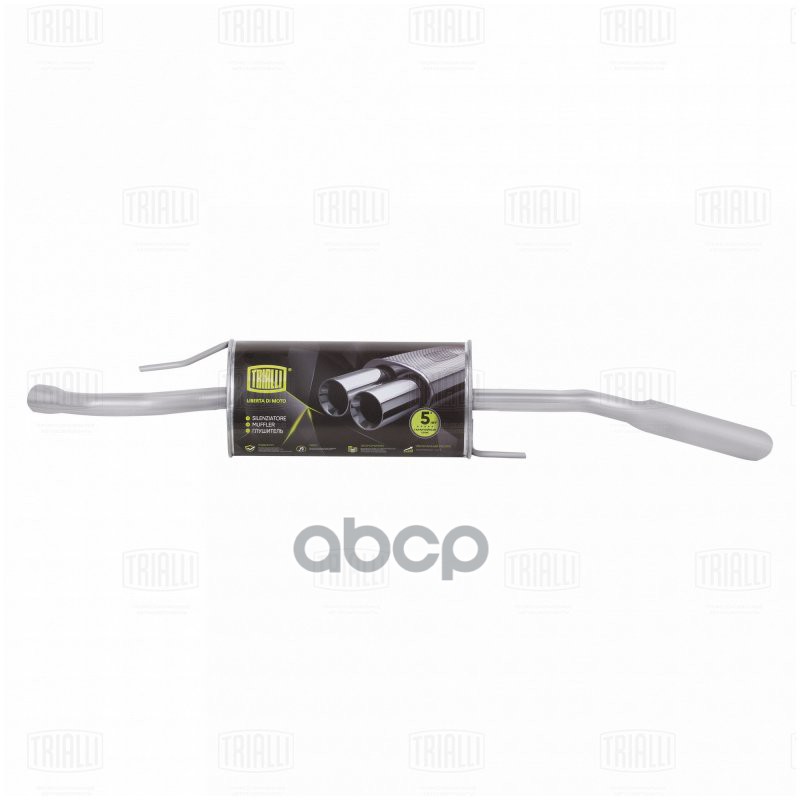 Глушитель VW Passat B3 (88-) осн. (алюм. сталь) (EMM 1801) Trialli арт. EMM1801