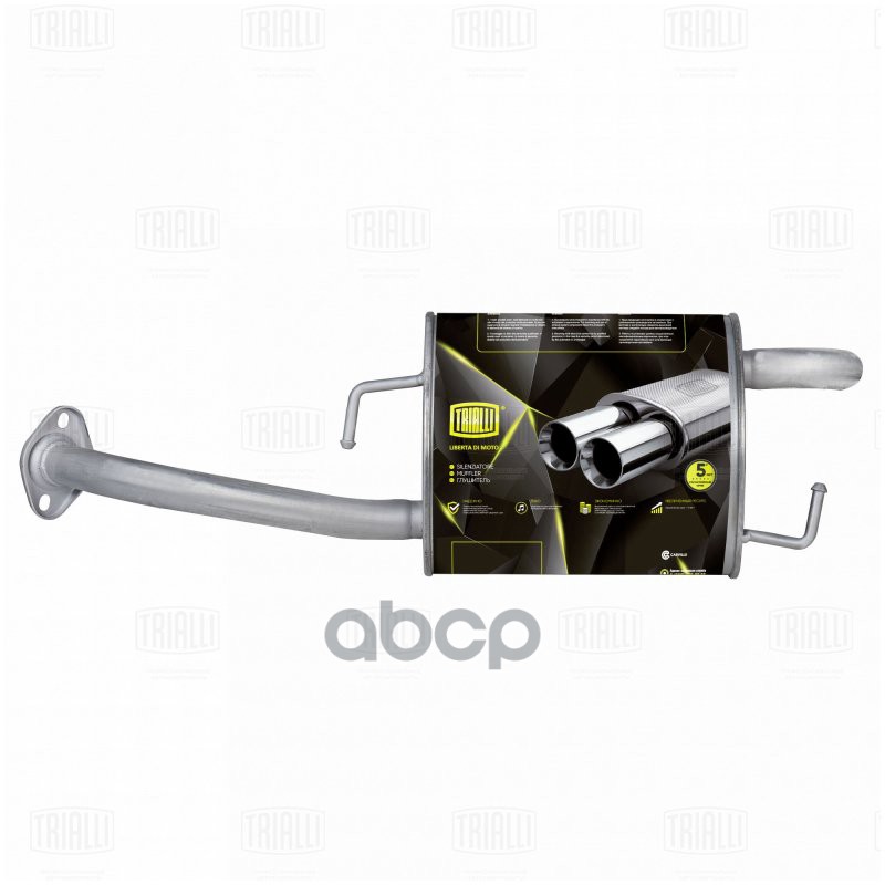Глушитель Для А/М Toyota Corolla (01-) 1.4I/1.6I Хэтчбэк Осн. (Алюм. Сталь) Trialli арт. EMM1903