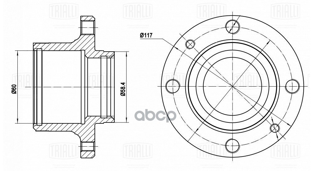 Ступица Лада 2108-21099/2110-2112/1118/2190 (задн.) (MR 0110) Trialli арт. MR0110