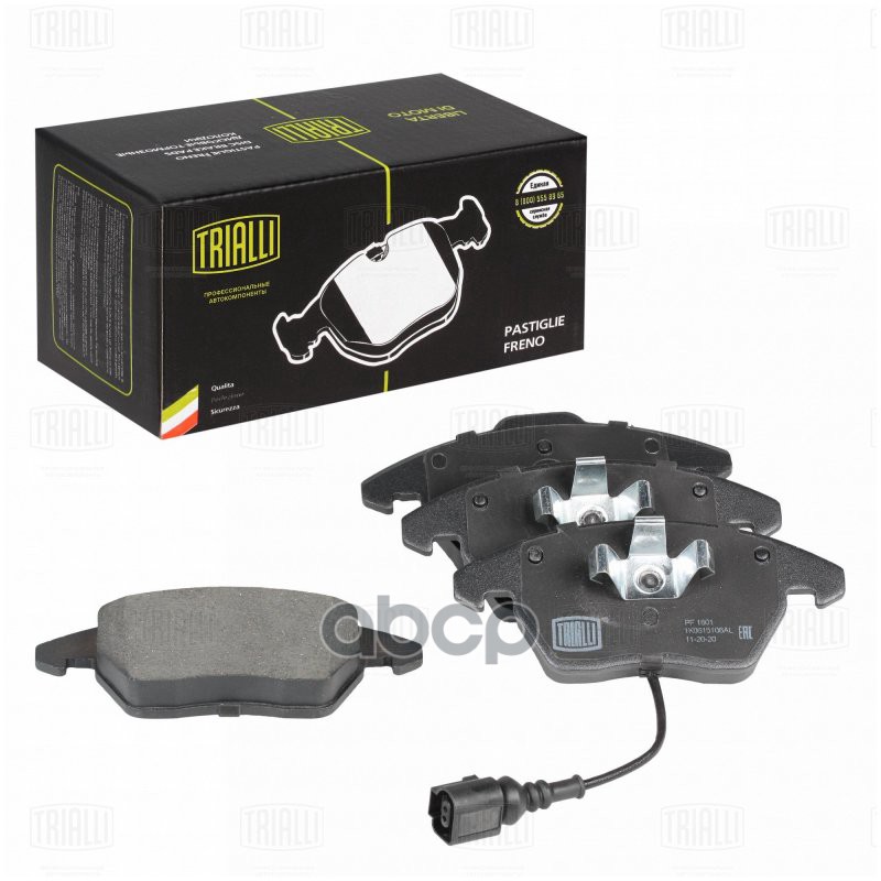 Колодки торм. VW Polo Sedan (RUS) (10-) 1ZC диск. перед. (в компл. с датчиком) (PF 1801) Trialli арт. PF1801