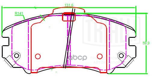 Колодки торм. Omoda C5 (22-) 4WD диск. перед. (PF 2312) Trialli арт. PF2312