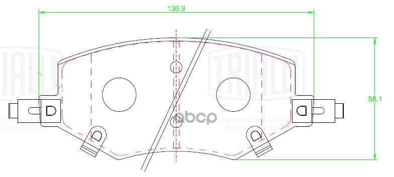 Колодки торм. JAC J7 (20-) диск. перед. (PF 2328) Trialli арт. PF2328