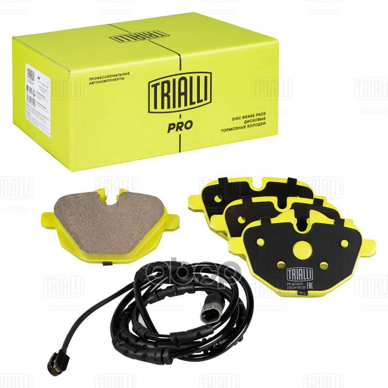 Колодки торм. BMW 5 (F10) (10-) диск. зад. (в компл. с датчиком) (керам.) (PF 4012CR) PRO Trialli арт. PF4012CR