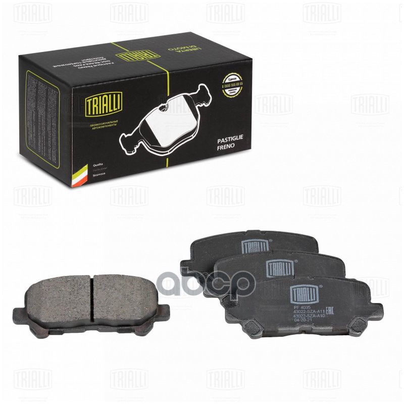 Колодки торм. Honda Pilot (08-) диск. зад. (PF 4035) Trialli арт. PF4035