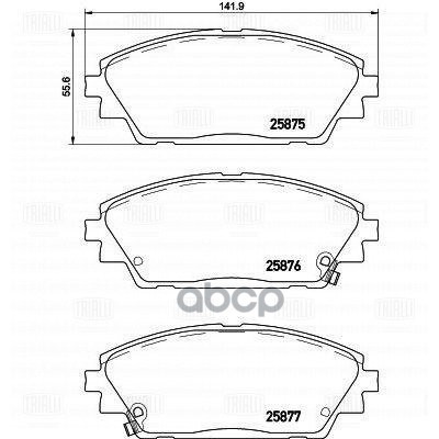 Колодки торм. Mazda 3 (13-)/CX-3 (15-) диск. перед. (PF 4264) Trialli арт. PF4264