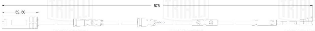 Датчик износа колодок BMW X1 (E84) (09-) перед. L=675 (PFS 0076) Trialli арт. PFS0076