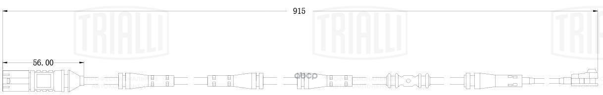 Датчик износа колодок BMW 5 (F10) (11-) зад. L=915 (PFS 0086) Trialli арт. PFS0086
