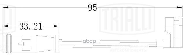 Датчик износа колодок Mercedes ML (W164) (05-) зад. L=95 (PFS 0095) Trialli арт. PFS0095