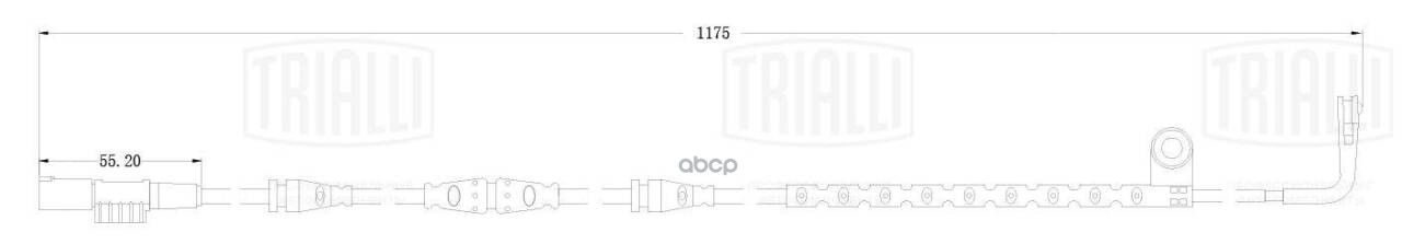 Датчик износа колодок Land Rover Discovery III (04-) перед. L=1175 (PFS 0166) Trialli арт. PFS0166