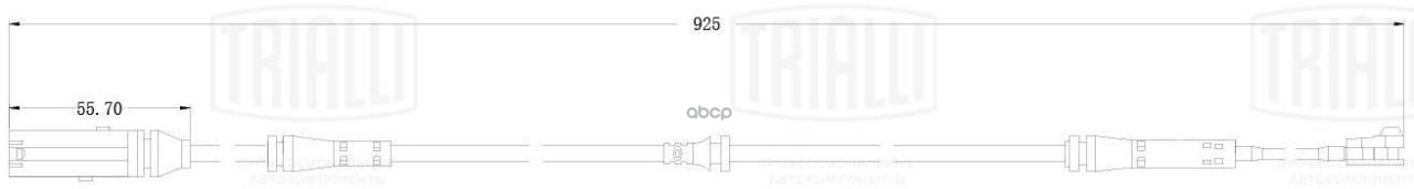 Датчик износа колодок BMW 5 (G30) (16-) перед. L=925 (PFS 0206) Trialli арт. PFS0206