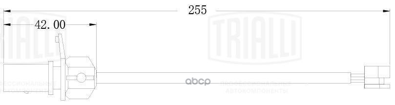 Датчик износа колодок Audi A6 (11-)/Q5 (08-) перед. L=255 (PFS 4170) Trialli арт. PFS4170