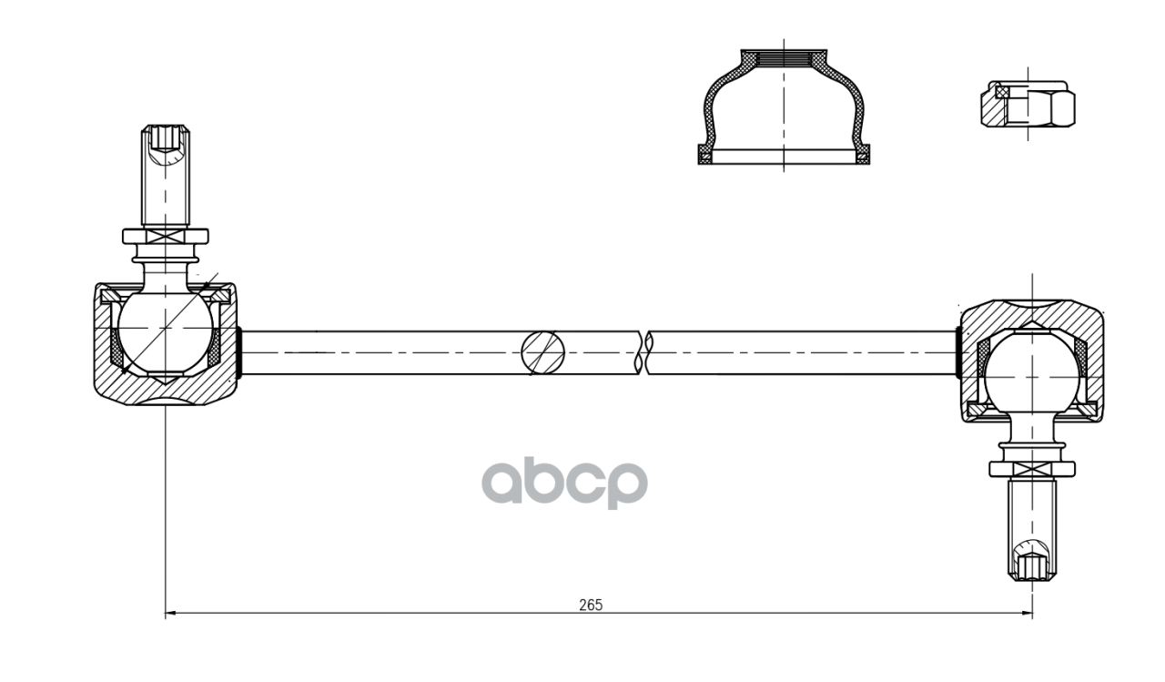 Стойка стабилизатора Mitsubishi ASX (10-)/Outlander (06-) (перед.) (SP 1116) Trialli арт. SP1116