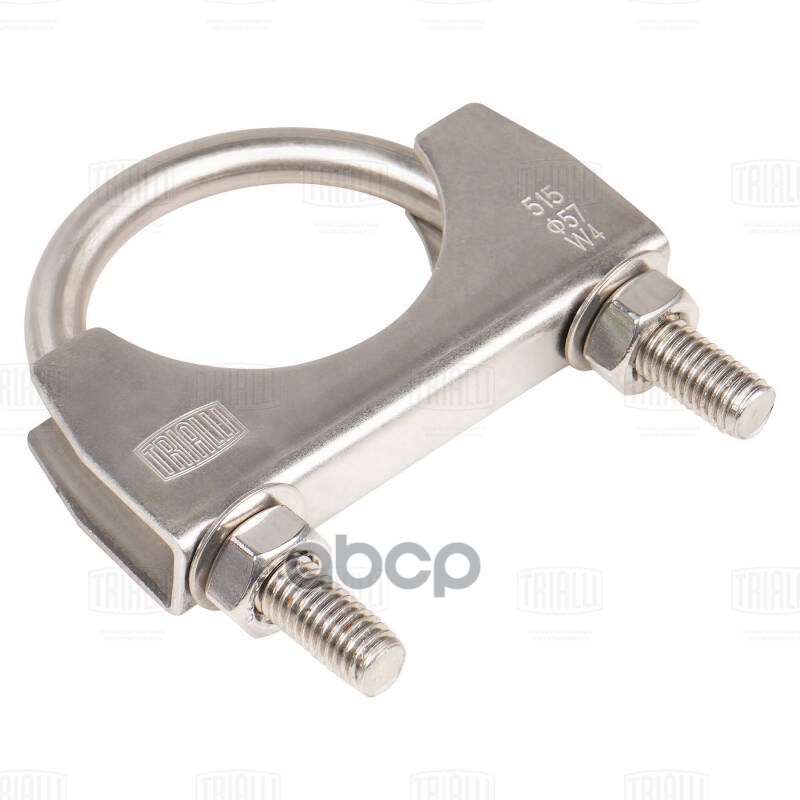 Хомут глушителя U-образный D57 мм стремянка нерж. сталь 304 SS UC 57 SS Trialli арт. UC57SS