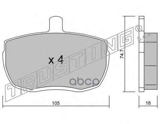 Колодки Тормозные Дисковые Trusting арт. 0180