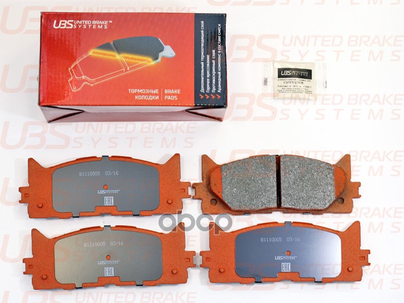 Тормозные колодки TOYOTA CAMRY V40 06-/V50 2.5/3.5 11-/LEXUS ES 250/350 06-/12- передние UBS арт. b1110005