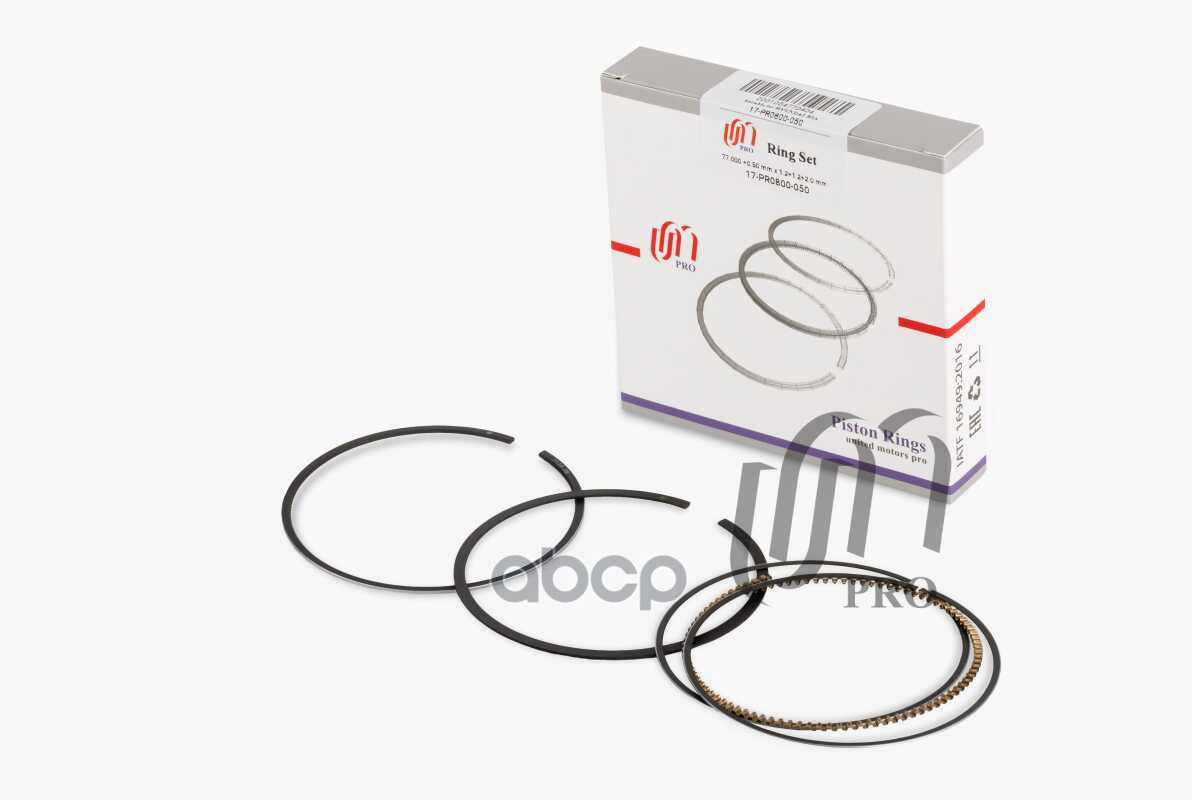 Кольца поршневые 0.50 Hyundai/Kia G4FC d77.0+0.50 1.2-1.2-2.0 на 1 цил. UM United Motors арт. 17PR0800050