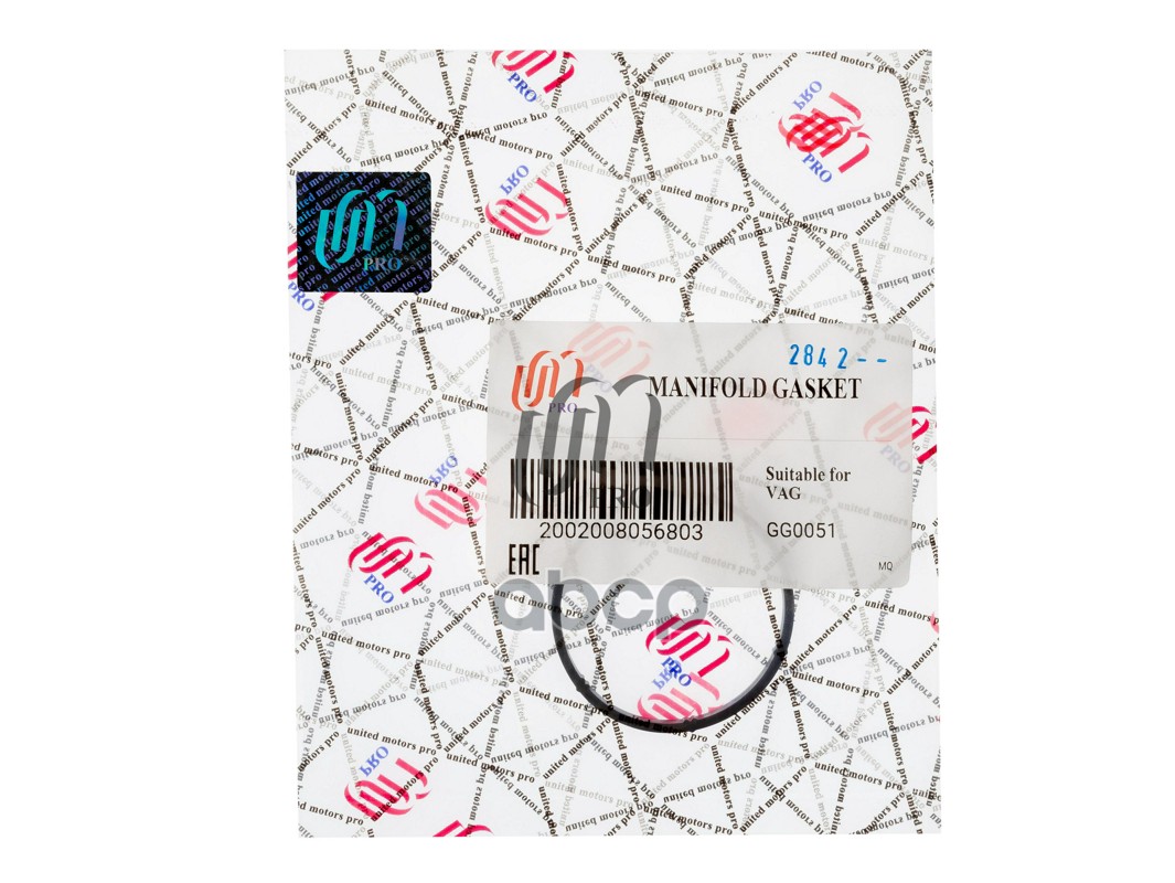 Прокладка впускного коллектора VAG 1.6 AEH/BSF, 2.0 AZJ/BGD (06A133398F) UM United Motors арт. GG0051