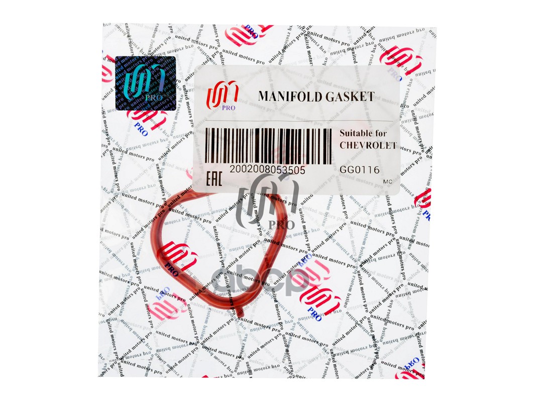 Прокладка впускного коллектора Chevrolet/Daewoo F14D, F16D (96461130) UM United Motors арт. GG0116