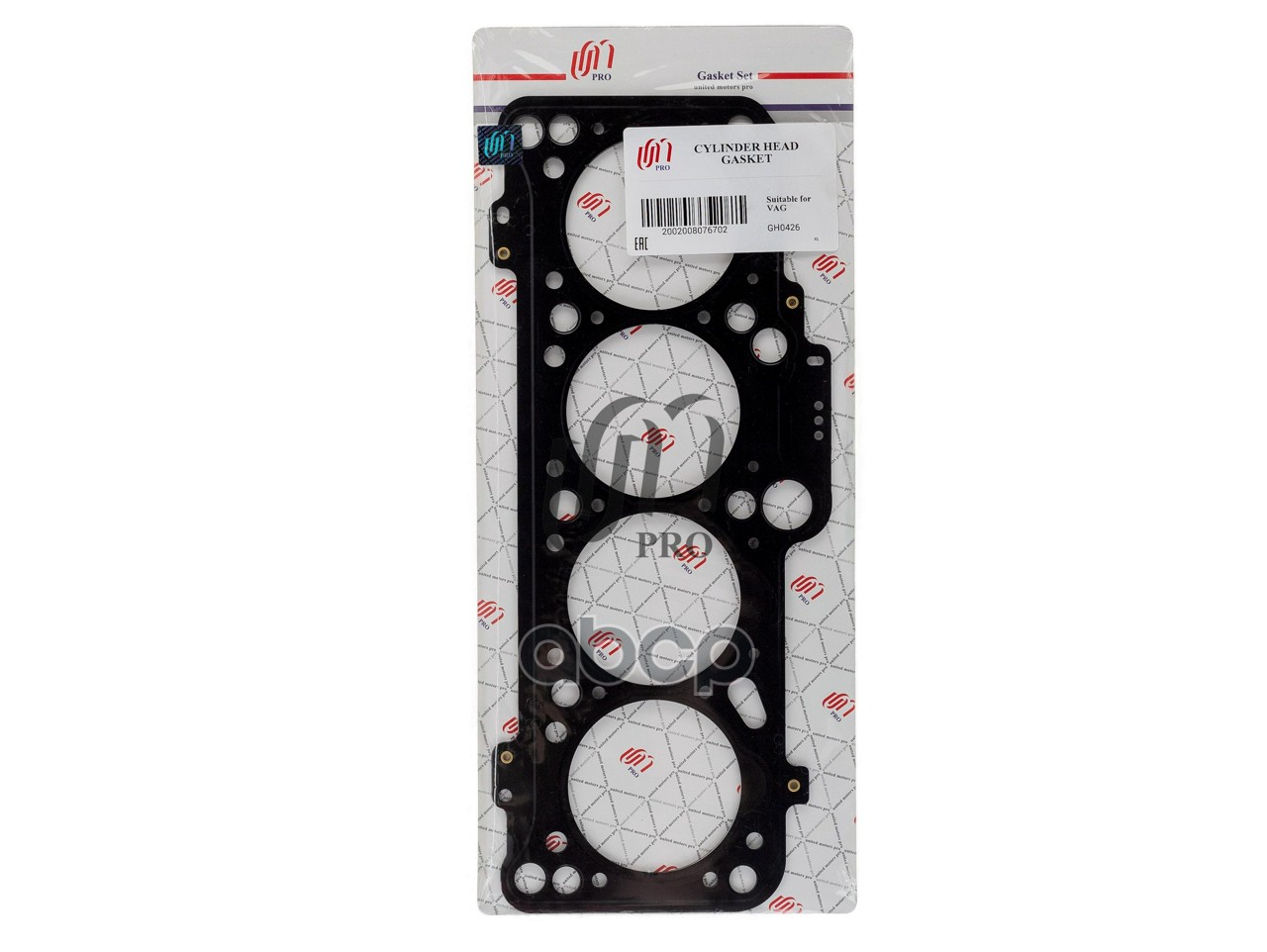 Прокладка головки блока VW 1.9D, TD 3^ 1.61mm (028 103 383BK) металлизированная UM United Motors арт. GH0426