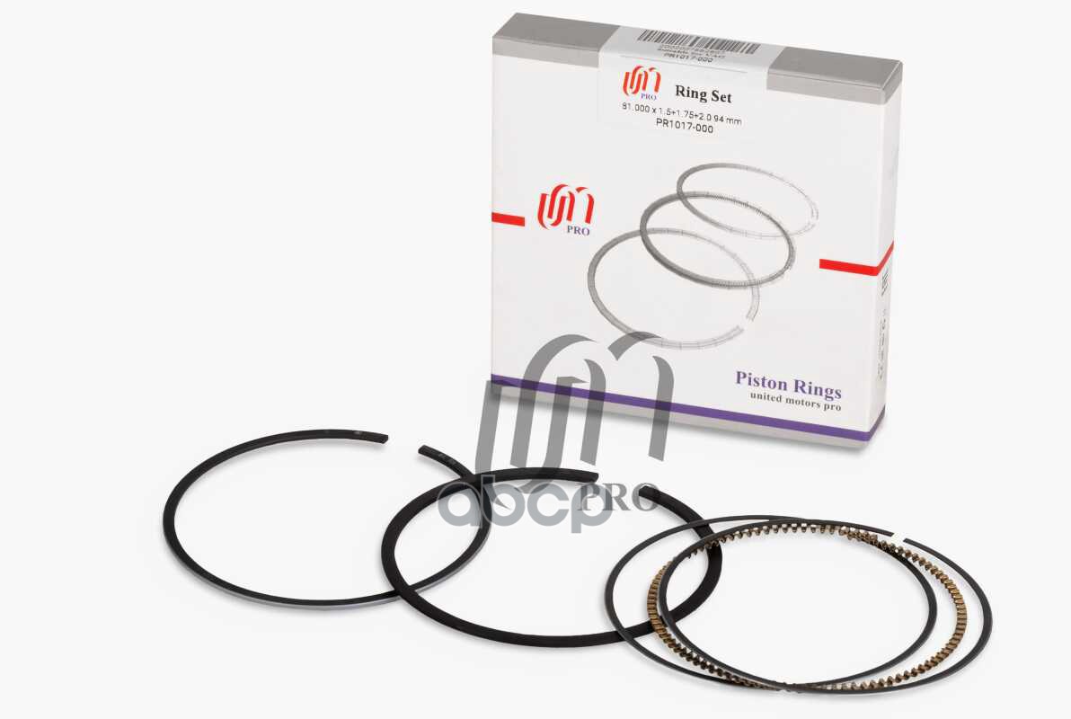 Кольца поршневые STD Audi APT, ARG d81.0 STD 1.5-1.75-2.0 94- на 1 цил. UM United Motors арт. PR1017000