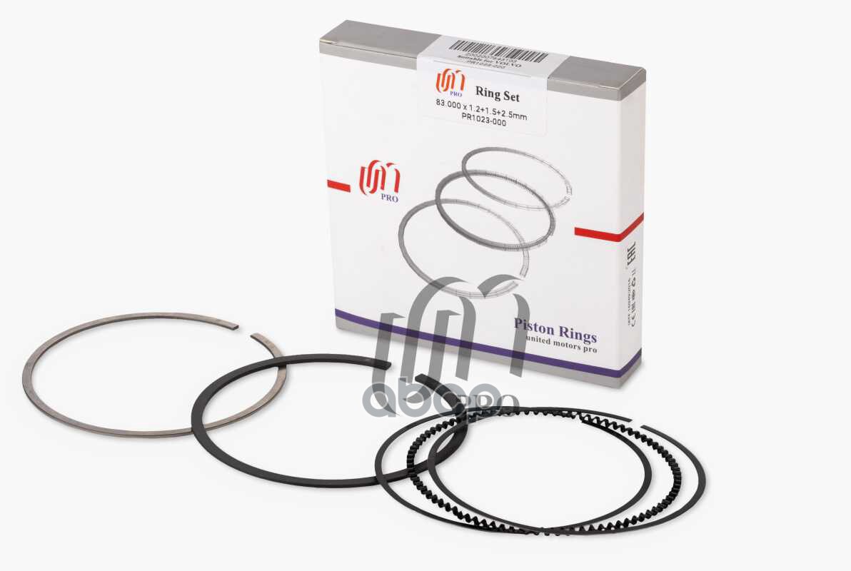 Кольца поршневые STD Volvo B5254 d83.0 STD 1.2-1.5-2.5 на 1 цил. UM United Motors арт. PR1023000