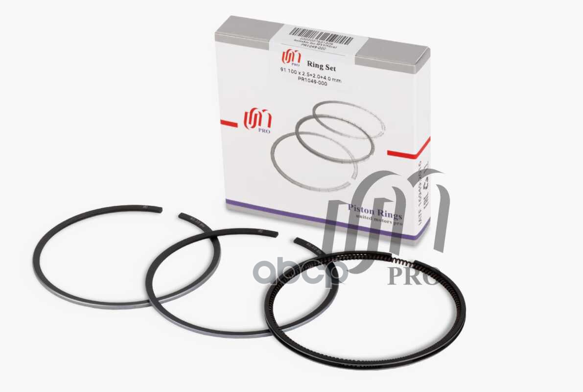 Кольца поршневые STD полутрапеция Hyundai D4BF (4D56 T/C), d91.1 2.5-2.0-4.0 (23040-42850) на 1 цил. United Motors арт. PR104...
