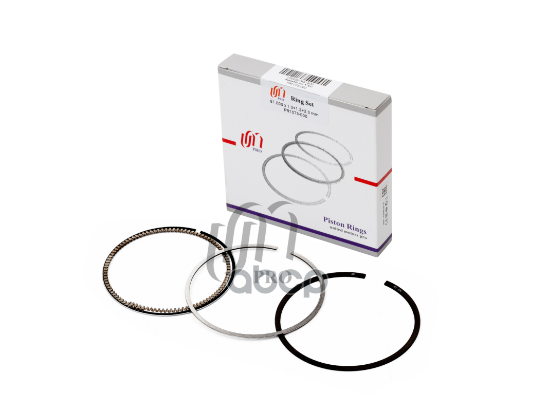 Кольца поршневые STD Audi/VW ALZ/AVU d81.0 STD 1.0-1.2-2.0 на 1 цил. UM United Motors арт. PR1073000