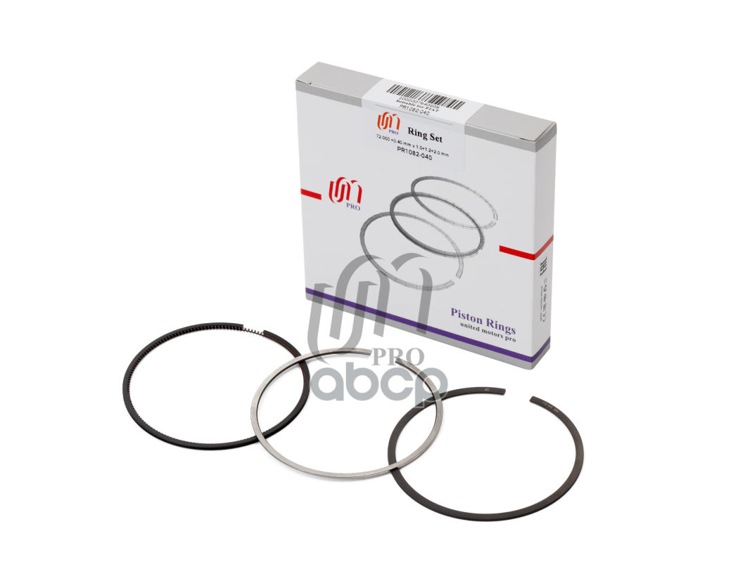 Кольца поршневые 0.40 Fiat 1.4 d72.0+0.40 1.0-1.2-2.0 на 1 цил. UM United Motors арт. PR1082040