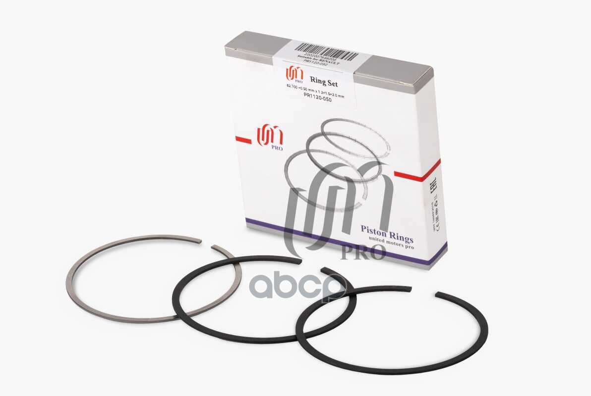 Кольца поршневые 0.50 Renault F4P720/F4R720 d82.7+0.50 1.2-1.5-2.0 на 1 цил. UM United Motors арт. PR1120050