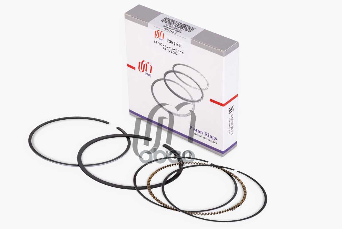 Кольца поршневые STD BMW M54B30 d84.0 STD 1.2-1.5-2.0 м/с короб. фосф. на 1 цил. UM United Motors арт. PR1129000