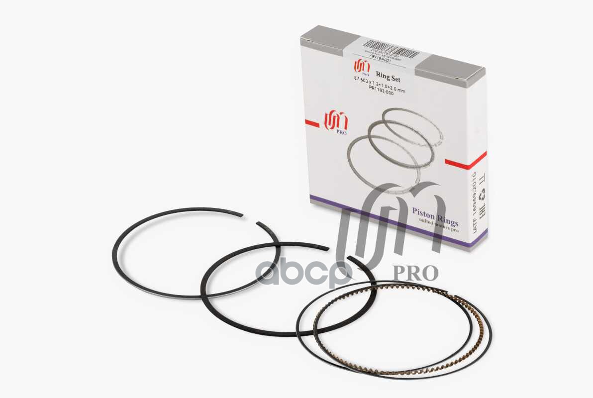 Кольца поршневые STD Mitsubishi 6B31 d87.6 STD 1.2-1.0-2.0 (1110B435) на 1 цил. UM United Motors арт. PR1193000