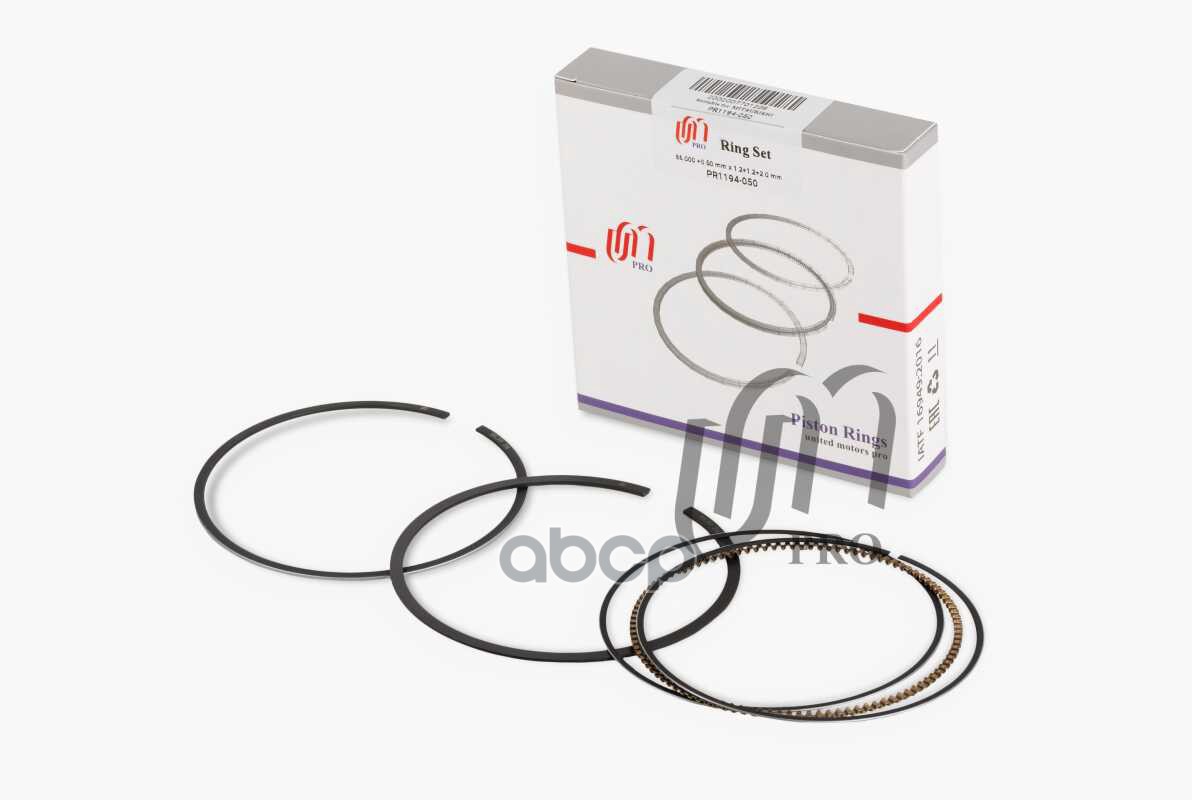 Кольца поршневые 0.50 Hyundai/KIA/MITSUBISHI G4KD/4B10/4B11 D86.00 +0.50 1.2-1.2-2.0 на 1 цил. UM United Motors арт. PR1194050