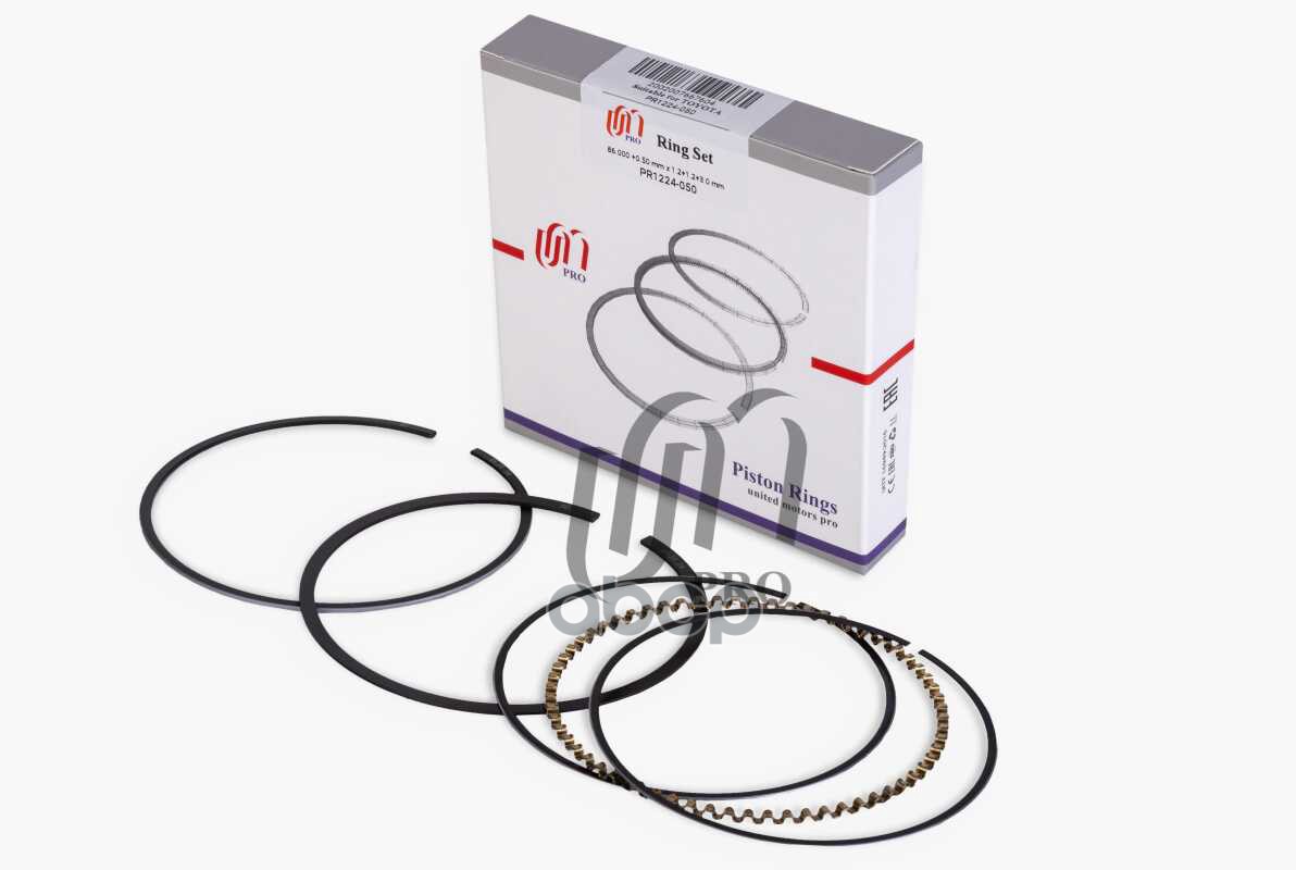 Кольца поршневые 0.50 Toyota 3S-FE D 86.0+0.50 1.2-1.2-3.0 на 1 цил. UM United Motors арт. PR1224050