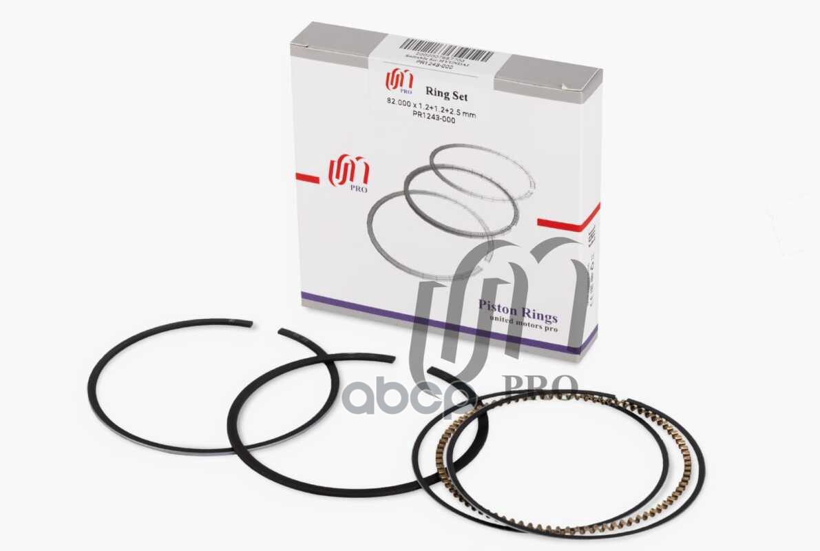 Кольца поршневые STD Hyundai G4GC, G4GF, G4GM d82.0 1.2-1.2-2.5 на 1 цил. UM United Motors арт. PR1243000