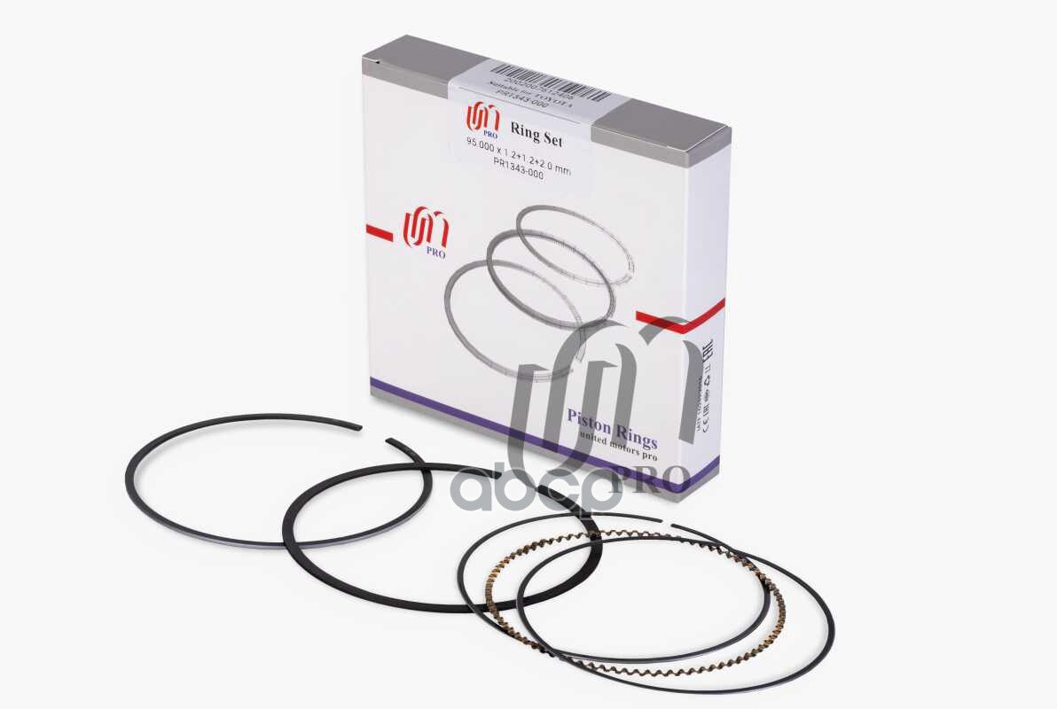 Кольца поршневые STD Toyota 2TR-FE, d95.0 1.2-1.2-2.0 на 1 цил. UM United Motors арт. PR1343000